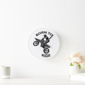 Geboren zu fahren - Motocross Rider Acrylmauer Uhr (Zuhause)