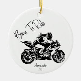 Geboren zu fahren Personalisierter Name Keramik Ornament