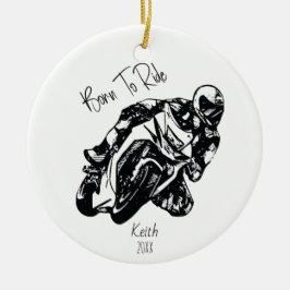 Geboren zu fahren Personalisierter Name Keramik Ornament