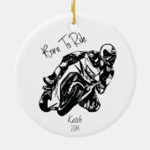 Geboren zu fahren Personalisierter Name Keramik Ornament (Hinten)