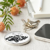 Geboren zu fahren Personalisierter Name Schlüsselanhänger (Seite)