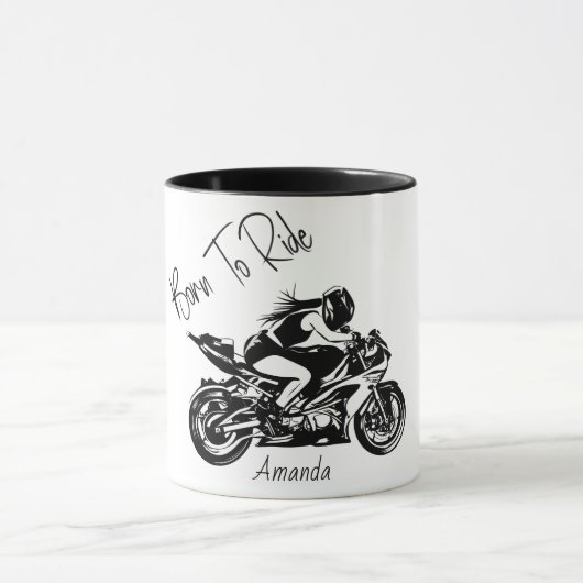 Geboren zu fahren Personalisierter Name Tasse (Zentrum)