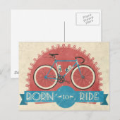 Geboren zu fahren postkarte (Vorne/Hinten)