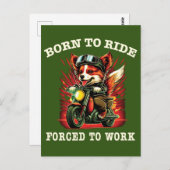 Geboren zu fahren Zwangsarbeit Postkarte (Vorne/Hinten)