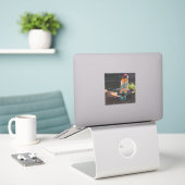Geboren zu fahrende Skateboard Aufkleber (Laptop auf Schreibtisch)