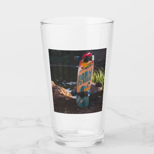 Geboren zu fahrende Skateboard Glas (Vorderseite)