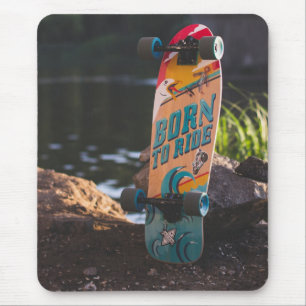Geboren zu fahrende Skateboard Mousepad