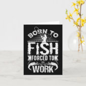 Geboren zu fischen, aber gezwungen, zu arbeiten Fu Karte (Gelbe Blume)