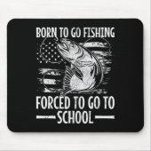 Geboren zu fischen B Fisch Fischer Boy Kind Funny Mousepad (Vorne)