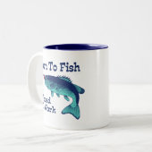 Geboren zu Fischen, die zur Arbeit gezwungen sind Zweifarbige Tasse (Vorderseite Links)