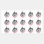 Geboren zu fischen etiketten (Blatt)