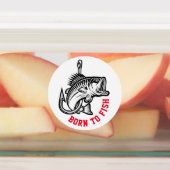 Geboren zu fischen etiketten (Befestigt)