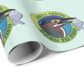 Geboren zu fischen geschenkpapier (Rolleneckpunkt)