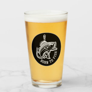 Geboren zu fischen glas