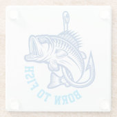 Geboren zu fischen glasuntersetzer (Rückseite)