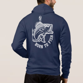 Geboren zu fischen hoodie
