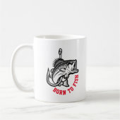 Geboren zu fischen kaffeetasse (Links)
