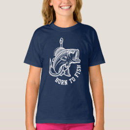 Geboren zu fischen T-Shirt