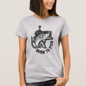 Geboren zu fischen T-Shirt (Vorderseite)