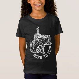 Geboren zu fischen T-Shirt