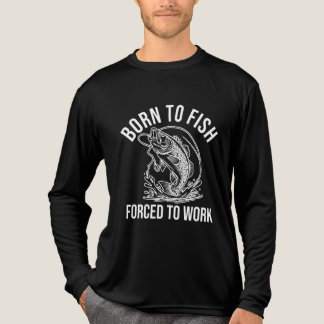 geboren zu fischen, zu arbeiten Tri-Blend shirt