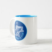 Geboren zu fischen zweifarbige tasse (Vorderseite Links)