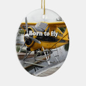 Geboren zu fliegen: Biberfloss-Flugzeug Keramikornament (Rechts)