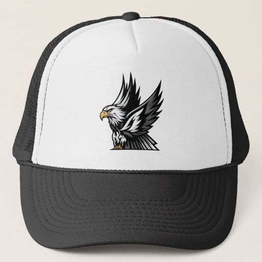 Geboren zu Fly Bold Eagle Trucker Hat Truckerkappe (Vorderseite)