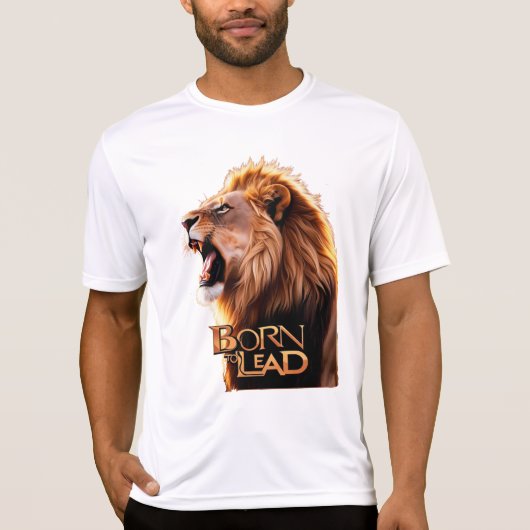 "Geboren zu führen - Roaring Lion Head Men's T - S T-Shirt (Vorderseite)