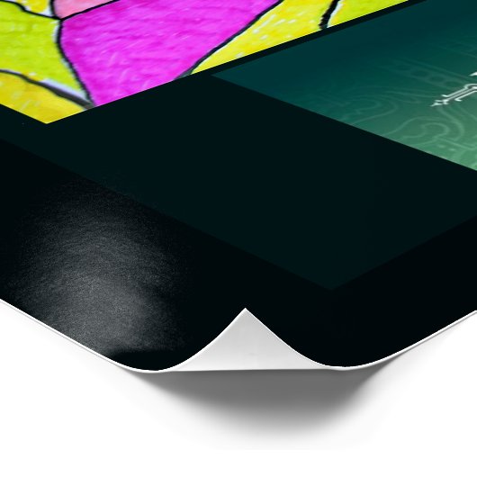 'Geboren zu Fuß allein' glänzendes Poster (Ecke)