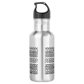 Geboren zu Fuß und Name versteckte Meldung 143BW W Edelstahlflasche (Rückseite)