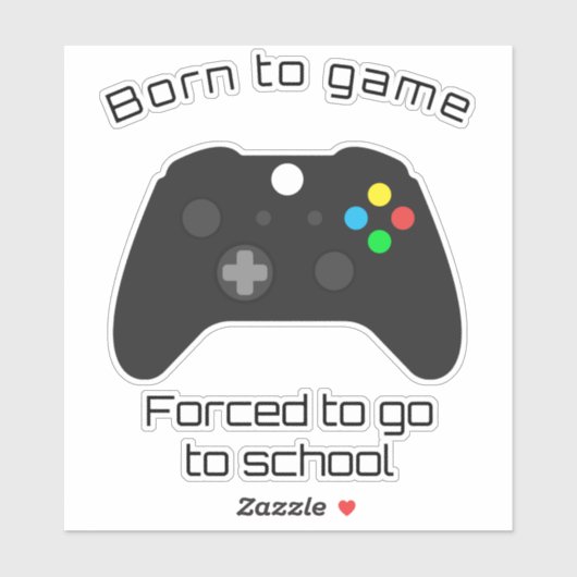 Geboren zu Game Decal mit XBox Controller Aufkleber (Blatt)