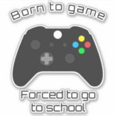Geboren zu Game Decal mit XBox Controller Aufkleber (Vorderseite)