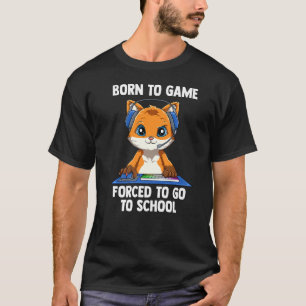Geboren zu Game-Video-Gamer-Fox-Computerspiel T-Shirt