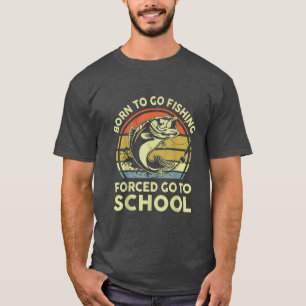 Geboren zu gehen Fischen T Kinder Jungs Männer Fun T-Shirt