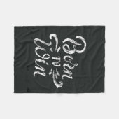 Geboren zu gewinnen fleecedecke (Vorderseite (Horizontal))