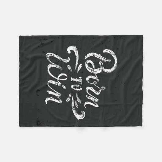 Geboren zu gewinnen fleecedecke (Vorderseite (Horizontal))