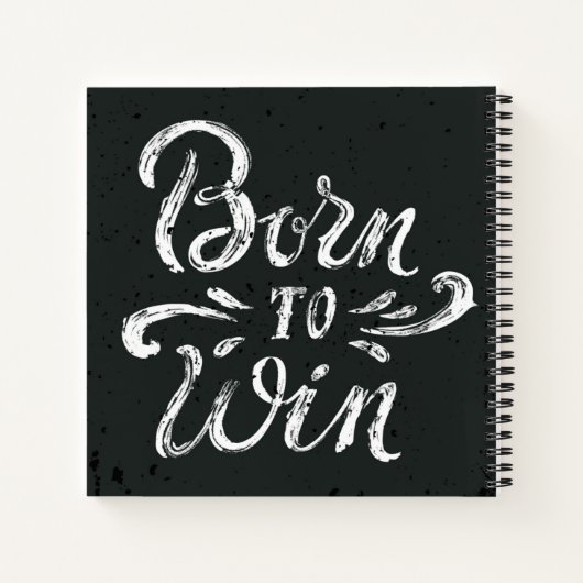 Geboren zu gewinnen notizbuch (Rückseite)