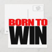 Geboren zu gewinnen postkarte (Vorne/Hinten)