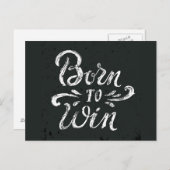 Geboren zu gewinnen postkarte (Vorne/Hinten)