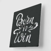 Geboren zu gewinnen quadratische wanduhr (Winkel)