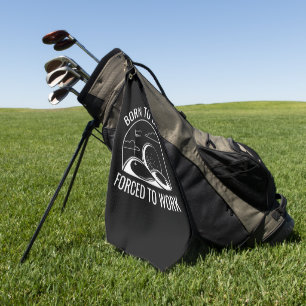 Geboren zu Golf zwangsweise zum Arbeiten Golfhandtuch