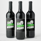 Geboren zu Golf zwangsweise zum Arbeiten Weinetikett (Flaschen)
