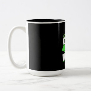 Geboren zu Golf zwangsweise zum Arbeiten Zweifarbige Tasse