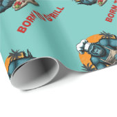 Geboren zu G'rill GRILLEN Master Fun Puff Geschenkpapier (Rolleneckpunkt)