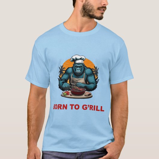 Geboren zu G'rill GRILLEN Master Fun Puff T-Shirt (Vorderseite)