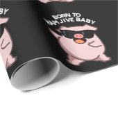 Geboren zu Ham Jive Baby Funny Pig Dark BG Geschenkpapier (Rolleneckpunkt)