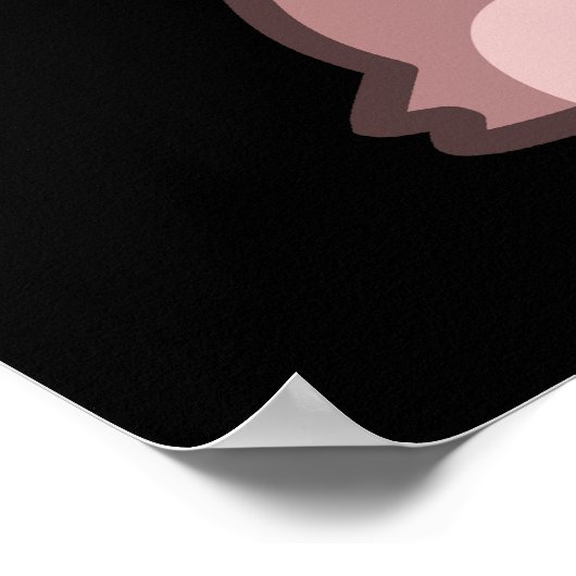 Geboren zu Ham Jive Baby Funny Pig Dark BG Poster (Ecke)