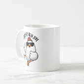 Geboren zu Hen Jive Funny Chicken Puff Kaffeetasse (Vorderseite Links)
