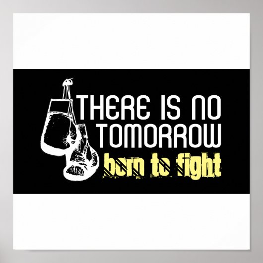 Geboren zu kämpfen Boxhandschuhe Poster (Vorne)